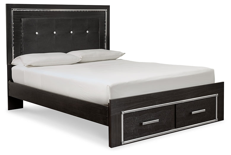 Kaydell Queen Panel Bed with Storage with Mirrored Dresser Factory Furniture Mattress & More - Online or In-Store at our Phillipsburg Location Serving Dayton, Eaton, and Greenville. Shop Now.