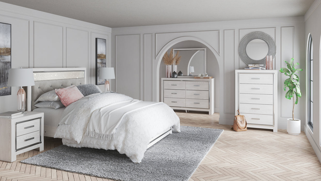 Altyra Queen Panel Bed with Mirrored Dresser, Chest and 2 Nightstands Factory Furniture Mattress & More - Online or In-Store at our Phillipsburg Location Serving Dayton, Eaton, and Greenville. Shop Now.