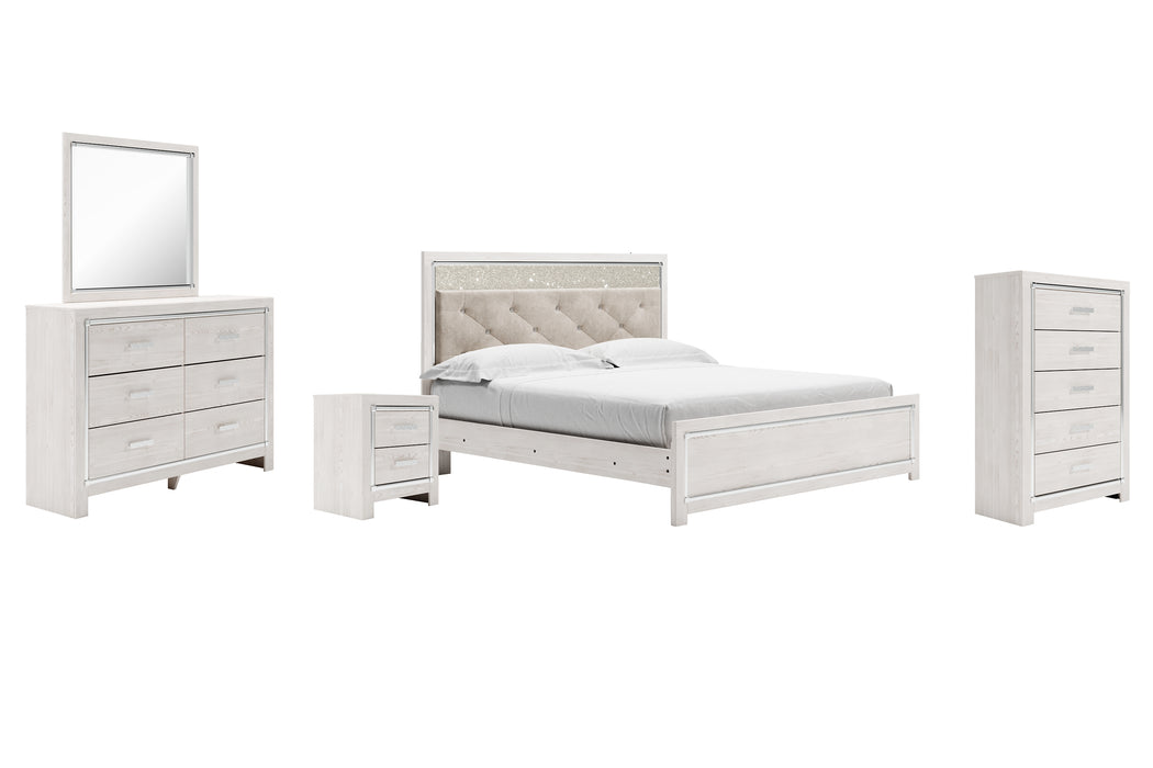 Altyra King Panel Bed with Mirrored Dresser, Chest and Nightstand Factory Furniture Mattress & More - Online or In-Store at our Phillipsburg Location Serving Dayton, Eaton, and Greenville. Shop Now.