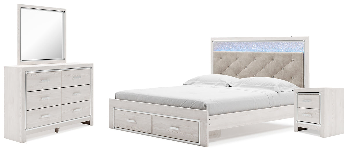 Altyra King Upholstered Storage Bed with Mirrored Dresser and Nightstand Factory Furniture Mattress & More - Online or In-Store at our Phillipsburg Location Serving Dayton, Eaton, and Greenville. Shop Now.