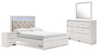 Altyra Queen Upholstered Storage Bed with Mirrored Dresser and Nightstand Factory Furniture Mattress & More - Online or In-Store at our Phillipsburg Location Serving Dayton, Eaton, and Greenville. Shop Now.