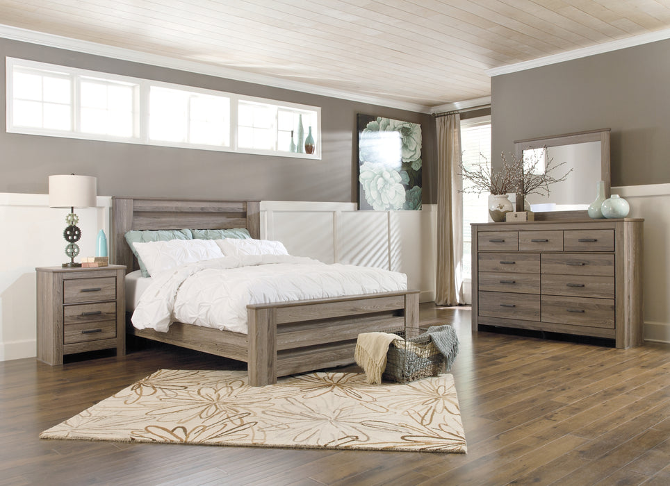 Zelen Queen Panel Bed with Mirrored Dresser and Nightstand Factory Furniture Mattress & More - Online or In-Store at our Phillipsburg Location Serving Dayton, Eaton, and Greenville. Shop Now.