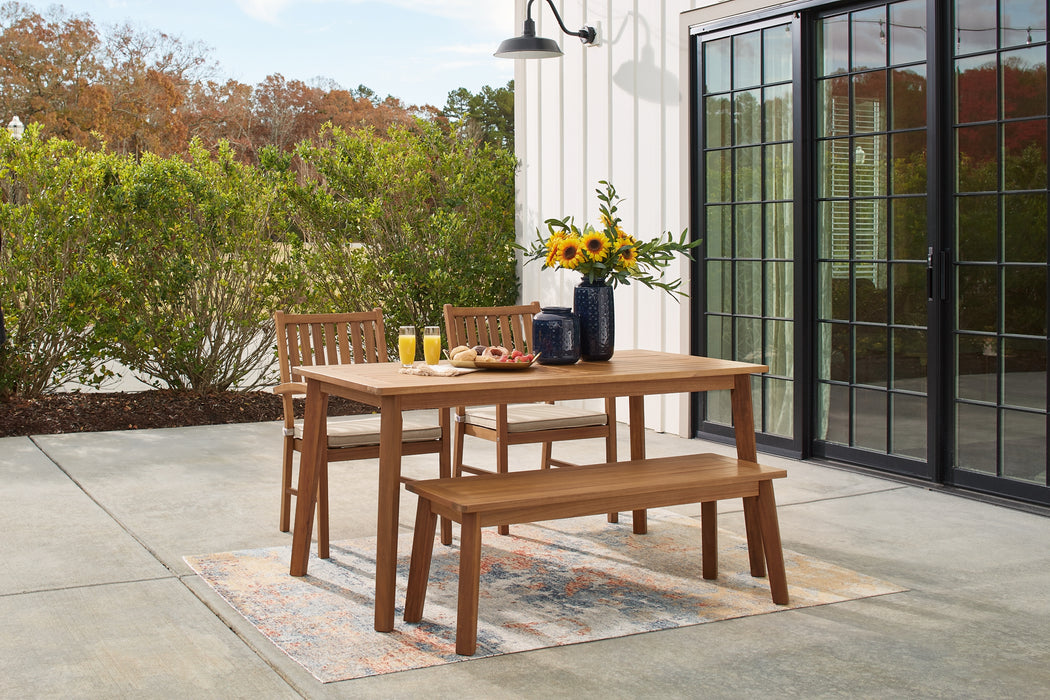 Janiyah Outdoor Dining Table and 2 Chairs and Bench Factory Furniture Mattress & More - Online or In-Store at our Phillipsburg Location Serving Dayton, Eaton, and Greenville. Shop Now.