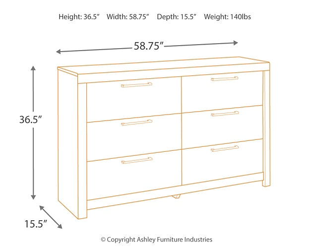 Derekson Six Drawer Dresser Factory Furniture Mattress & More - Online or In-Store at our Phillipsburg Location Serving Dayton, Eaton, and Greenville. Shop Now.