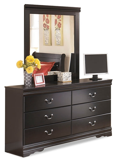 Huey Vineyard Full Sleigh Headboard with Mirrored Dresser, Chest and Nightstand Factory Furniture Mattress & More - Online or In-Store at our Phillipsburg Location Serving Dayton, Eaton, and Greenville. Shop Now.