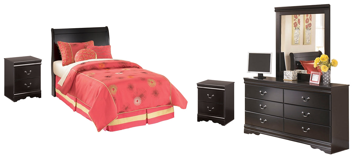 Huey Vineyard Twin Sleigh Headboard with Mirrored Dresser and 2 Nightstands Factory Furniture Mattress & More - Online or In-Store at our Phillipsburg Location Serving Dayton, Eaton, and Greenville. Shop Now.