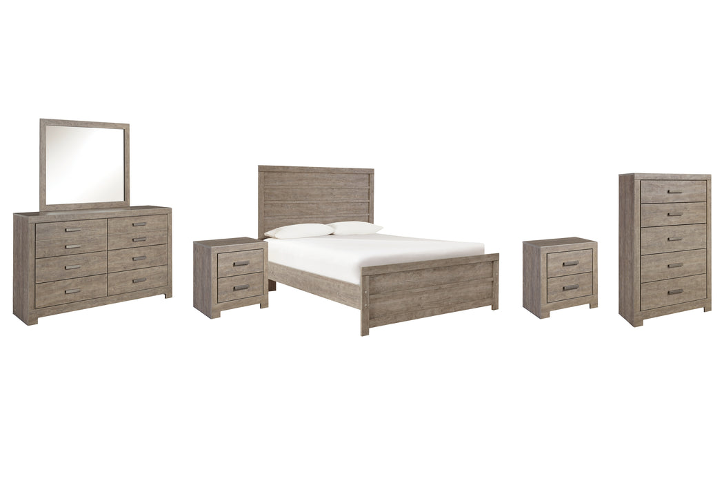 Culverbach Full Panel Bed with Mirrored Dresser, Chest and 2 Nightstands Factory Furniture Mattress & More - Online or In-Store at our Phillipsburg Location Serving Dayton, Eaton, and Greenville. Shop Now.