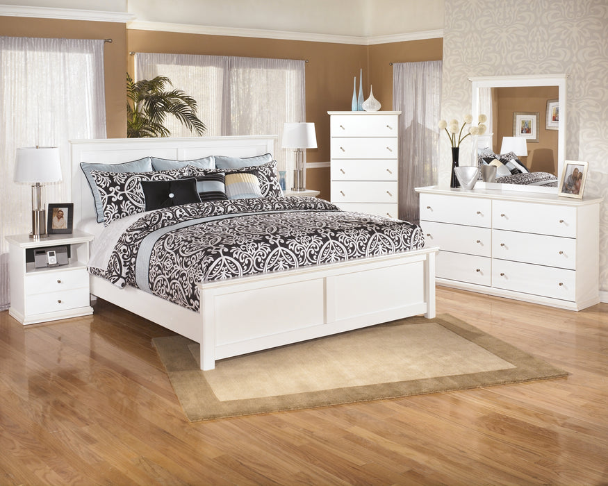 Bostwick Shoals King Panel Bed with Mirrored Dresser, Chest and Nightstand Factory Furniture Mattress & More - Online or In-Store at our Phillipsburg Location Serving Dayton, Eaton, and Greenville. Shop Now.