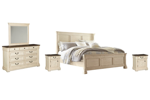 Bolanburg California King Panel Bed with Mirrored Dresser and 2 Nightstands Factory Furniture Mattress & More - Online or In-Store at our Phillipsburg Location Serving Dayton, Eaton, and Greenville. Shop Now.