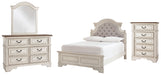 Realyn Full Panel Bed with Mirrored Dresser and Chest Factory Furniture Mattress & More - Online or In-Store at our Phillipsburg Location Serving Dayton, Eaton, and Greenville. Shop Now.