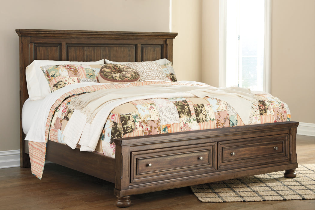 Flynnter Queen Panel Bed with 2 Storage Drawers with Mirrored Dresser and 2 Nightstands Factory Furniture Mattress & More - Online or In-Store at our Phillipsburg Location Serving Dayton, Eaton, and Greenville. Shop Now.