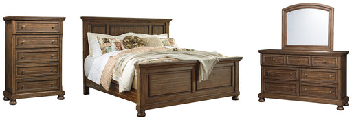 Flynnter Queen Panel Bed with Mirrored Dresser and Chest Factory Furniture Mattress & More - Online or In-Store at our Phillipsburg Location Serving Dayton, Eaton, and Greenville. Shop Now.