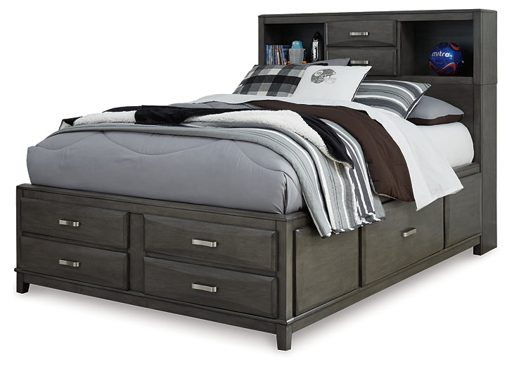 Caitbrook Queen Storage Bed with 8 Storage Drawers with Mirrored Dresser and 2 Nightstands Factory Furniture Mattress & More - Online or In-Store at our Phillipsburg Location Serving Dayton, Eaton, and Greenville. Shop Now.