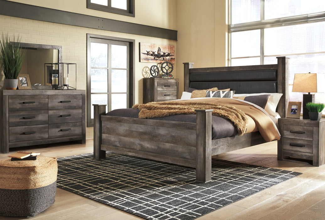 Wynnlow King Poster Bed with Mirrored Dresser and Chest Factory Furniture Mattress & More - Online or In-Store at our Phillipsburg Location Serving Dayton, Eaton, and Greenville. Shop Now.