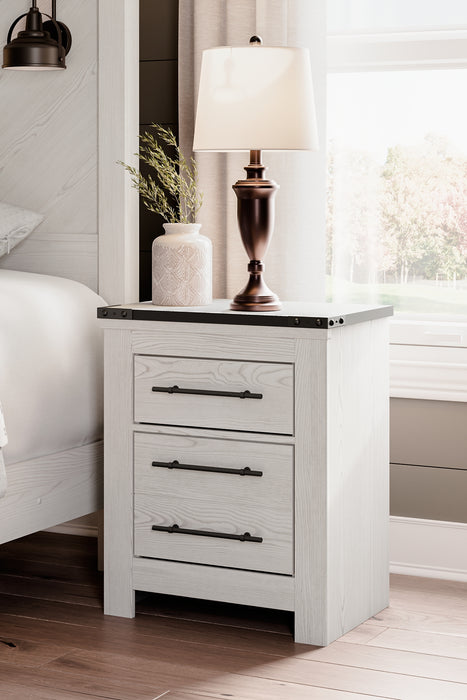 Schoenberg Two Drawer Night Stand Factory Furniture Mattress & More - Online or In-Store at our Phillipsburg Location Serving Dayton, Eaton, and Greenville. Shop Now.