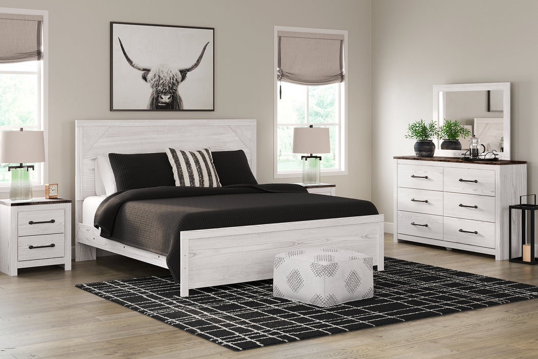 Gerridan King Panel Bed with Mirrored Dresser and Nightstand Factory Furniture Mattress & More - Online or In-Store at our Phillipsburg Location Serving Dayton, Eaton, and Greenville. Shop Now.