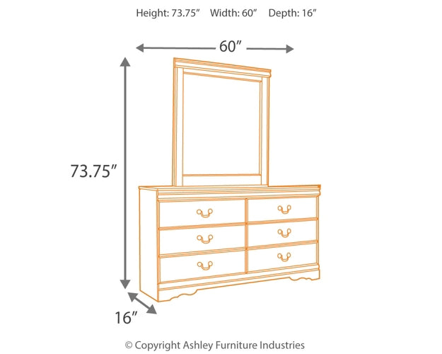 Huey Vineyard Full Sleigh Headboard with Mirrored Dresser Factory Furniture Mattress & More - Online or In-Store at our Phillipsburg Location Serving Dayton, Eaton, and Greenville. Shop Now.