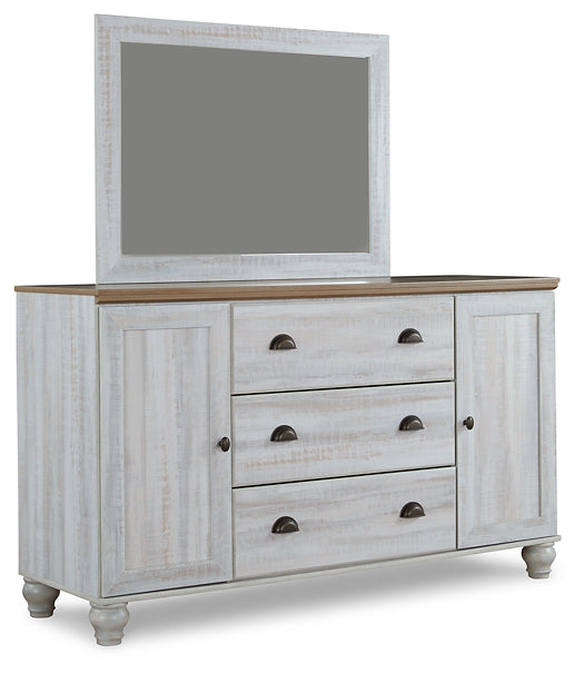 Haven Bay King Panel Storage Bed with Mirrored Dresser, Chest and Nightstand Factory Furniture Mattress & More - Online or In-Store at our Phillipsburg Location Serving Dayton, Eaton, and Greenville. Shop Now.