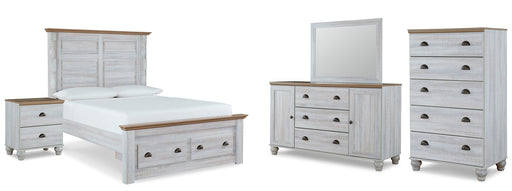 Haven Bay Queen Panel Storage Bed with Mirrored Dresser, Chest and Nightstand Factory Furniture Mattress & More - Online or In-Store at our Phillipsburg Location Serving Dayton, Eaton, and Greenville. Shop Now.