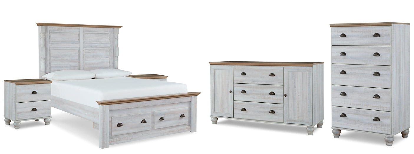 Haven Bay Queen Panel Storage Bed with Mirrored Dresser, Chest and 2 Nightstands Factory Furniture Mattress & More - Online or In-Store at our Phillipsburg Location Serving Dayton, Eaton, and Greenville. Shop Now.