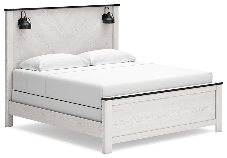 Schoenberg King Panel Bed with Mirrored Dresser and 2 Nightstands Factory Furniture Mattress & More - Online or In-Store at our Phillipsburg Location Serving Dayton, Eaton, and Greenville. Shop Now.