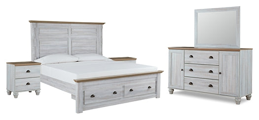 Haven Bay King Panel Storage Bed with Mirrored Dresser and 2 Nightstands Factory Furniture Mattress & More - Online or In-Store at our Phillipsburg Location Serving Dayton, Eaton, and Greenville. Shop Now.