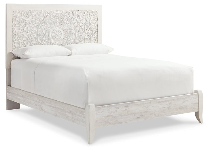 Paxberry Queen Panel Bed with Mirrored Dresser and Chest Factory Furniture Mattress & More - Online or In-Store at our Phillipsburg Location Serving Dayton, Eaton, and Greenville. Shop Now.