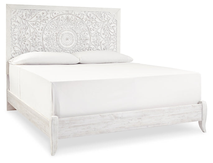 Paxberry King Panel Bed with Mirrored Dresser and 2 Nightstands Factory Furniture Mattress & More - Online or In-Store at our Phillipsburg Location Serving Dayton, Eaton, and Greenville. Shop Now.