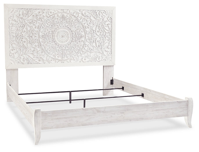 Paxberry King Panel Bed with Mirrored Dresser, Chest and Nightstand Factory Furniture Mattress & More - Online or In-Store at our Phillipsburg Location Serving Dayton, Eaton, and Greenville. Shop Now.
