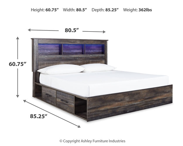 Drystan King Bookcase Bed with 4 Storage Drawers with Dresser Factory Furniture Mattress & More - Online or In-Store at our Phillipsburg Location Serving Dayton, Eaton, and Greenville. Shop Now.