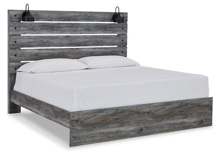 Baystorm King Panel Bed with Mirrored Dresser Factory Furniture Mattress & More - Online or In-Store at our Phillipsburg Location Serving Dayton, Eaton, and Greenville. Shop Now.