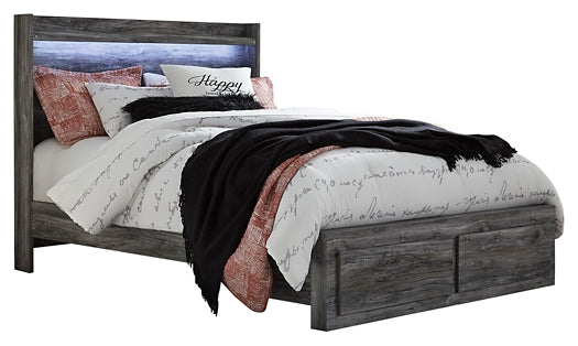 Baystorm Queen Panel Bed with 2 Storage Drawers with Mirrored Dresser and Nightstand Factory Furniture Mattress & More - Online or In-Store at our Phillipsburg Location Serving Dayton, Eaton, and Greenville. Shop Now.
