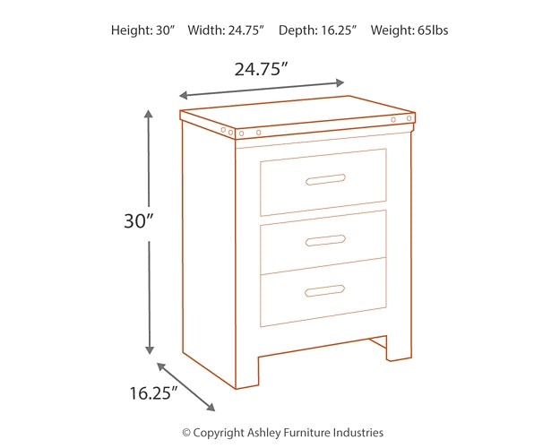 Trinell Two Drawer Night Stand Factory Furniture Mattress & More - Online or In-Store at our Phillipsburg Location Serving Dayton, Eaton, and Greenville. Shop Now.