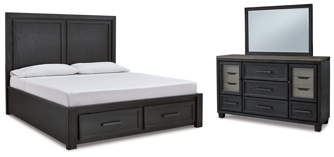 Foyland King Panel Storage Bed with Mirrored Dresser Factory Furniture Mattress & More - Online or In-Store at our Phillipsburg Location Serving Dayton, Eaton, and Greenville. Shop Now.