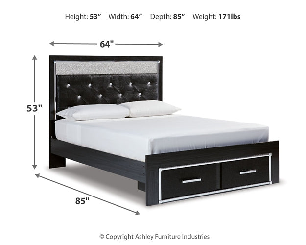 Kaydell Queen Upholstered Panel Storage Bed with Mirrored Dresser Factory Furniture Mattress & More - Online or In-Store at our Phillipsburg Location Serving Dayton, Eaton, and Greenville. Shop Now.