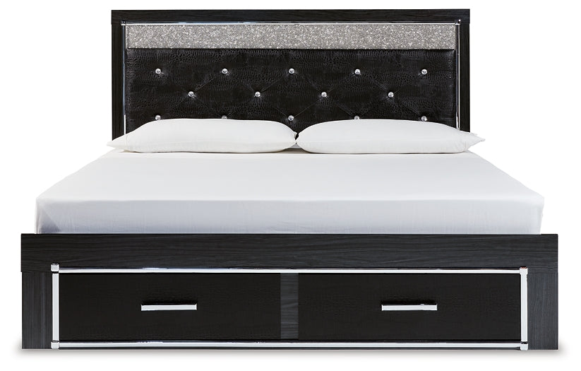 Kaydell King Upholstered Panel Storage Bed with Mirrored Dresser Factory Furniture Mattress & More - Online or In-Store at our Phillipsburg Location Serving Dayton, Eaton, and Greenville. Shop Now.