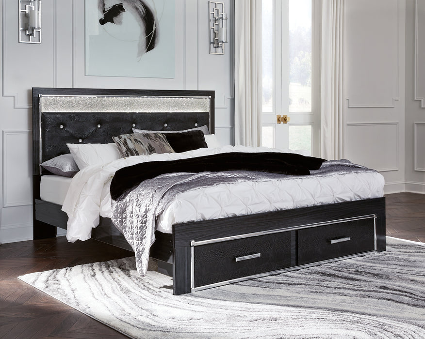 Kaydell King Upholstered Panel Storage Bed with Mirrored Dresser Factory Furniture Mattress & More - Online or In-Store at our Phillipsburg Location Serving Dayton, Eaton, and Greenville. Shop Now.