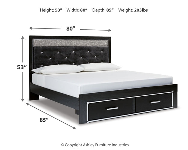 Kaydell King Upholstered Panel Storage Bed with Mirrored Dresser Factory Furniture Mattress & More - Online or In-Store at our Phillipsburg Location Serving Dayton, Eaton, and Greenville. Shop Now.