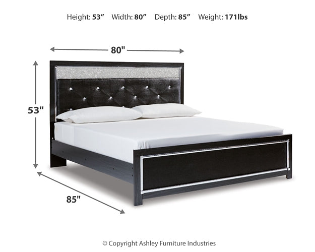 Kaydell King Upholstered Panel Platform Bed with Mirrored Dresser Factory Furniture Mattress & More - Online or In-Store at our Phillipsburg Location Serving Dayton, Eaton, and Greenville. Shop Now.