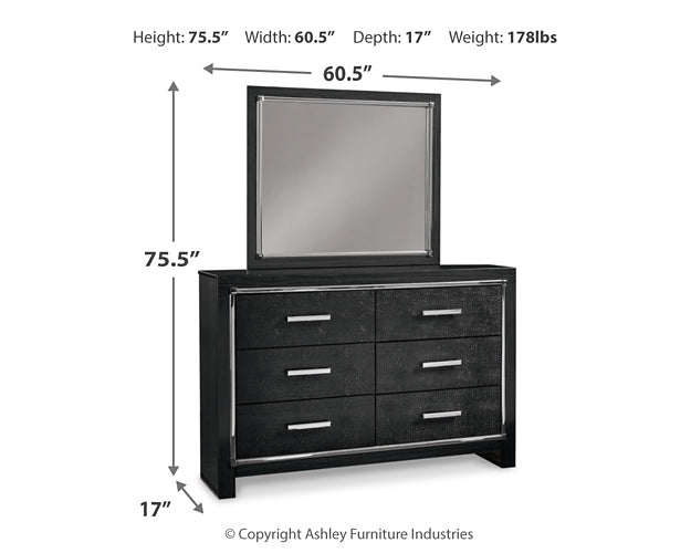 Kaydell Queen Upholstered Panel Headboard with Mirrored Dresser Factory Furniture Mattress & More - Online or In-Store at our Phillipsburg Location Serving Dayton, Eaton, and Greenville. Shop Now.