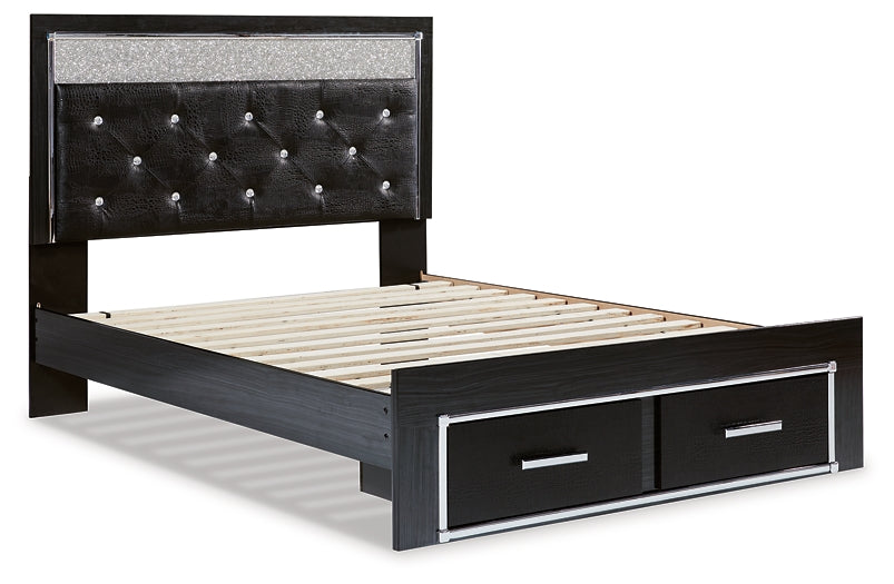 Kaydell Queen Upholstered Panel Storage Platform Bed with Mirrored Dresser and Chest Factory Furniture Mattress & More - Online or In-Store at our Phillipsburg Location Serving Dayton, Eaton, and Greenville. Shop Now.