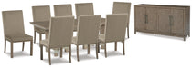 Chrestner Dining Table and 8 Chairs with Storage Factory Furniture Mattress & More - Online or In-Store at our Phillipsburg Location Serving Dayton, Eaton, and Greenville. Shop Now.