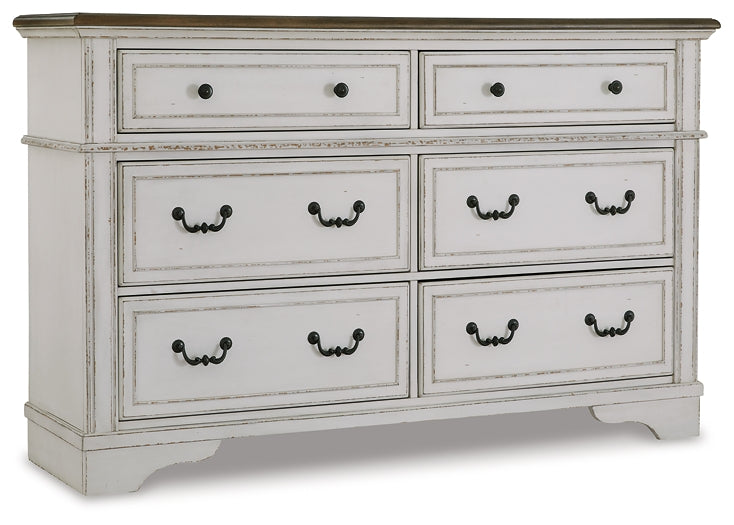 Brollyn King Upholstered Panel Bed with Dresser