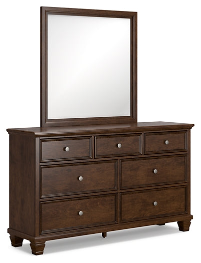 Danabrin Twin Panel Bed with Mirrored Dresser, Chest and 2 Nightstands