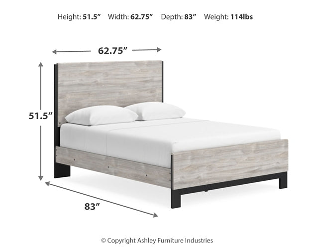 Vessalli Queen Panel Bed with Mirrored Dresser and Chest